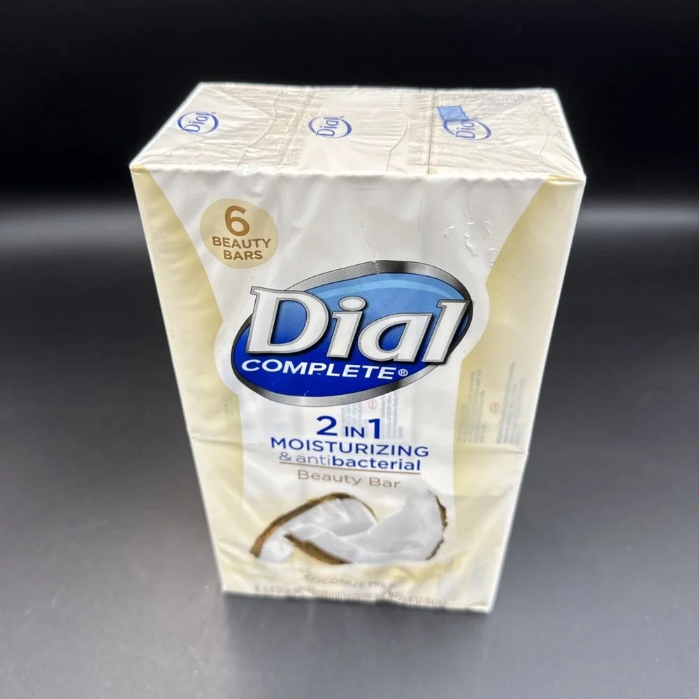 6 Dial Coconut Milk Soap Bars 2 in 1 Moisturizing & Antibacterial 3.8 oz